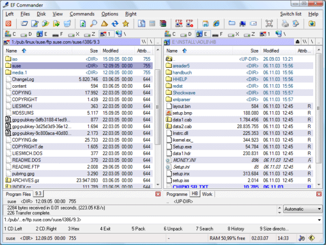 Click to view EF Commander Lite 8.42 screenshot